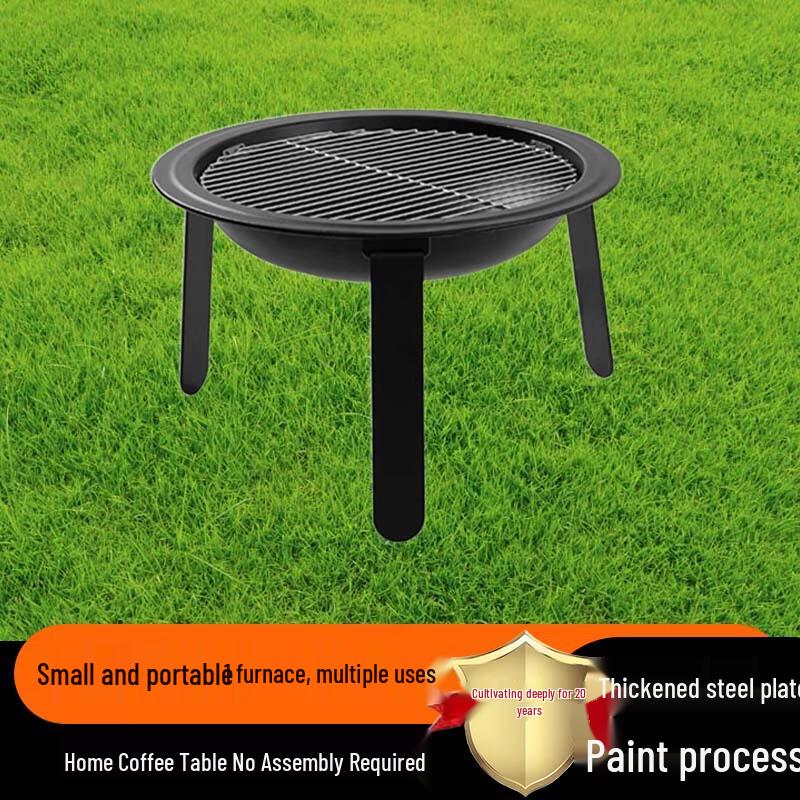 Portable Outdoor BBQ Grill & Fire Pit Tea Table