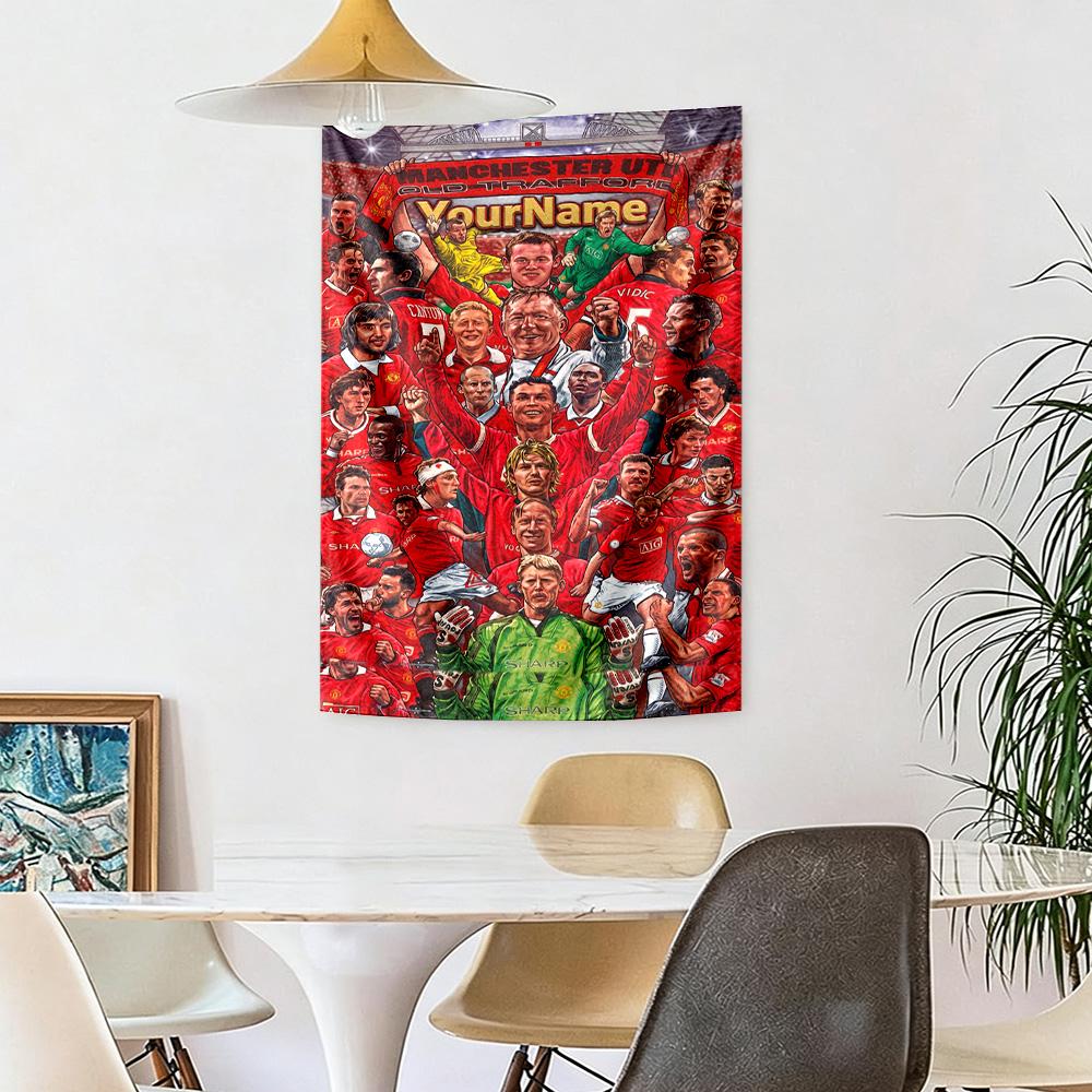 Manchester Custom Your Name Wall Decor Tapestry Art For Pet Memorial Birthdaywedding Party Backdrop Family Gift
