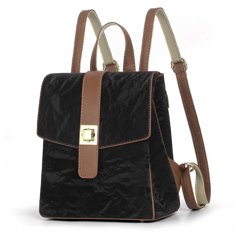 

Textured single shoulder practical solid color women s new women s backpack dual-purpose large capacity 22*12*23cm чёрный