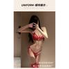 Man Wants Erotic Underwear Sexy Lace Temptation Three-point Gathering Bra Underwear Women's Transparent Pajamas Set Wholesale