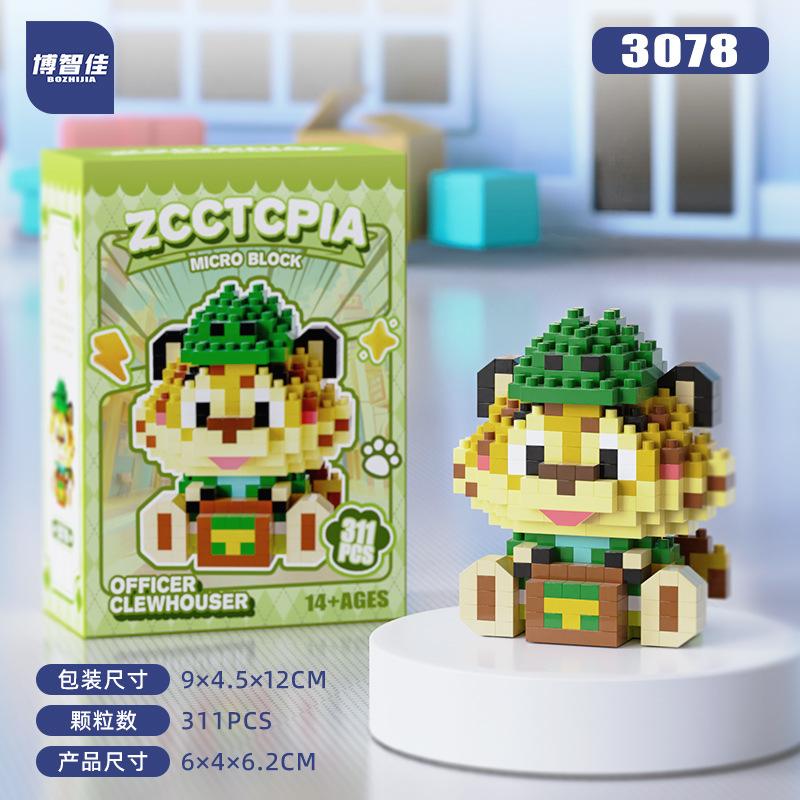 Kawaii Hayvanlar Alemi Mikro Yapı Taşları Nick Gary Benjamin Flash Finnick Figür Model Montajlı Tuğla Oyuncaklar Çocuklar İçin Sants Hediye