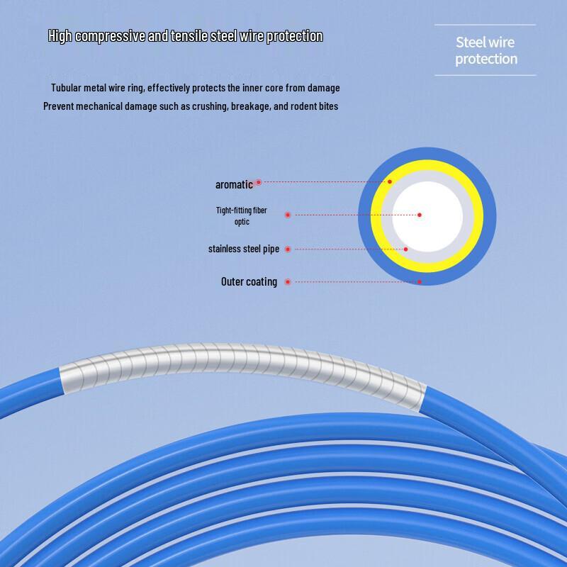 Armored Single-mode SC-FC Fiber Optic Patch Cord