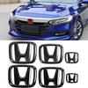 3Pcs Car Front Grille Rear Trunk Badge Steering Wheel Logo Sticker for Honda Accord Civic City XR-V CR-V Inspire Crider Envix