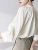 Solid Elegant French Embroidery Retro Sexy Shirt Women Basic Sweet Three Quarter Sleeve Tops Female Korean Fashion Design Niche Casual Slim Clothing
