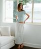 38 Come On Common Straight Long Banding Skirts (White)
