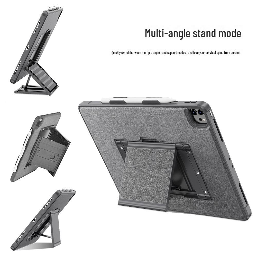 Schutzhülle für iPad mit Stifthalter für iPad 10.2 und Pro 11, inklusive erhöhtem Aufstellfuß.