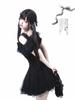 Qichenk Gothic Lolita Halloween Skirt Mini Princess Size M Dress, Cosplay, Women's, Stylish, Cute, Set, Girly, Lolita, Style, Black, 01,
