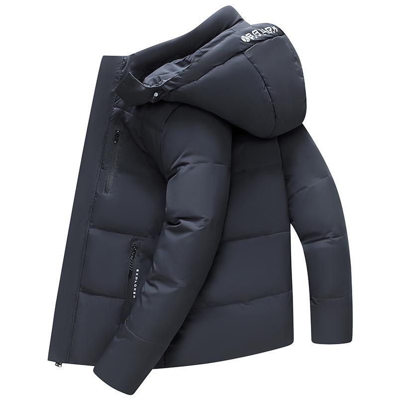 Winter Men's Business Down Jacket for Seniors - Thick, Warm, Plus Size Short Coat