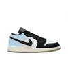 Jordan Air Jordan 1 Sea Salt Blue Leather Abrasion Resistant Low top Basketball Shoes Unisex Blue 553558-092(Team1119-)