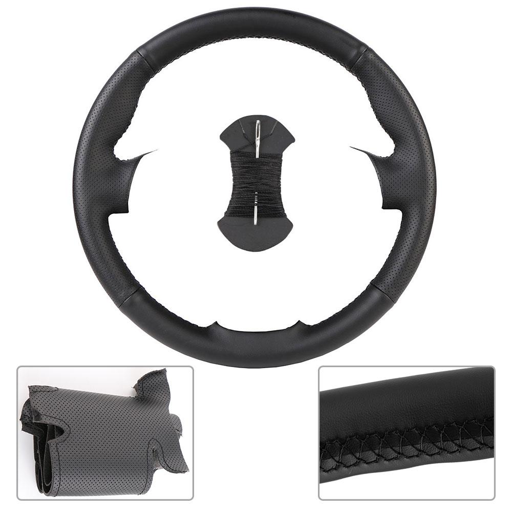 Car Steering Wheel Cover For Jeep Compass Grand Cherokee Wrangler Patriot 2012-2014 Soft Suede Leather Steering Wheel Hand-sewn