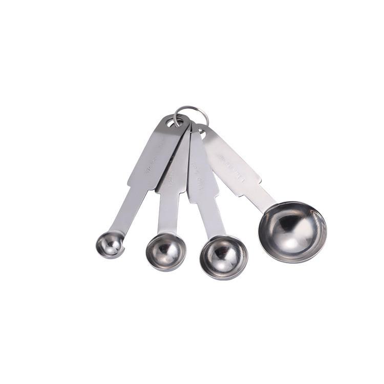 Piece 4 Modern Set Of Stylish Stainless Steel Measuring Cups And Spoons For Enthusiasts Baking
