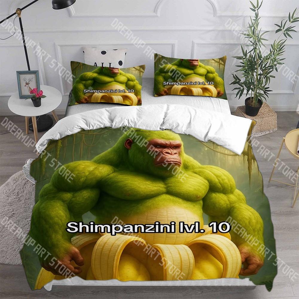 3D Ai Italian Brainrot Tung Tung Sahur Bedding Set Single Twin Full Queen King Size Bed Set Kids Bedroom Duvetcover Set