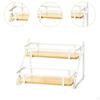 2 Layer Spice Rack Cup Storage Stand Standing Holder Desktop for