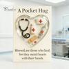 Capsule Shaped Ornament Pocket Hug Token for Hairstylists Heart Acrylic Band-aid Art Keepsake with Mini Hair Tools Stylist Appreciation Gifts Medicine
