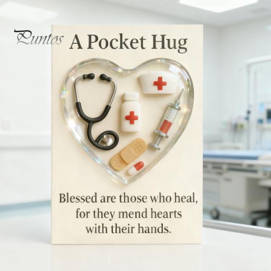 Capsule Shaped Ornament Pocket Hug Token for Hairstylists Heart Acrylic Band-aid Art Keepsake with Mini Hair Tools Stylist Appreciation Gifts Medicine