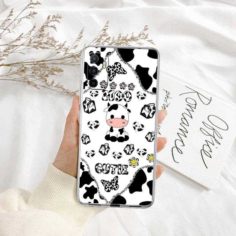 

Cartoon Art Cow Transparent Phone Case for Motorola Moto Edge 20 30 40 50 S30 Fusion Ultra Pro Neo Lite + G200 G23 Motorola Edge 50 Pro