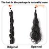 MISS WIG Synthetische Lange Lockige Box Braids Haarverlängerungen Natürlich Aussehende Lose Häkelperücke Für Frauen Cosplay Party Wear