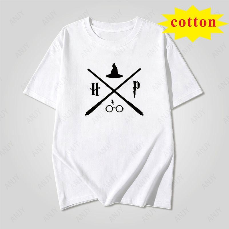 Minimalist Scissors Wine Glass Printed Short Sleeve Tshirt Line Pattern Unisex Casual Top