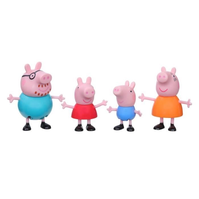 Figurines Peppa Pig - Pack De 4 - Peppa, Maman Pig, Papa Pig Et George - A Partir De 3 Ans