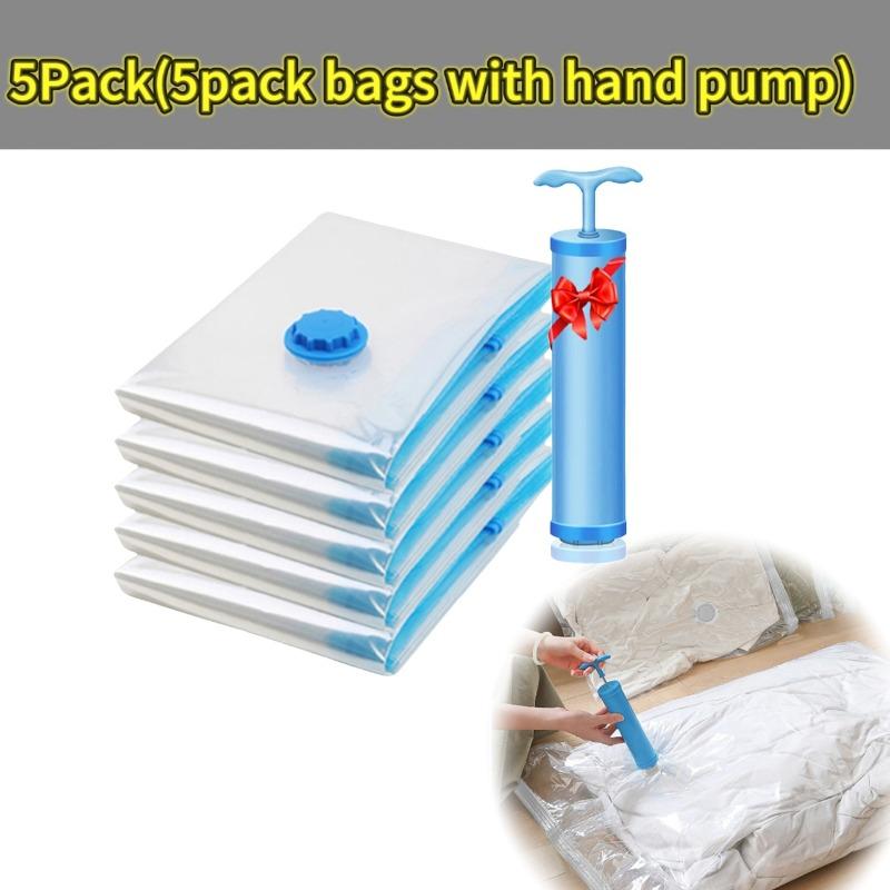 1-10pcs Thickened Vacuum Compression Bag,Transparent Quilt Vacuum Bags, Storage Bags, Household Clothing Storage and Sorting Bag