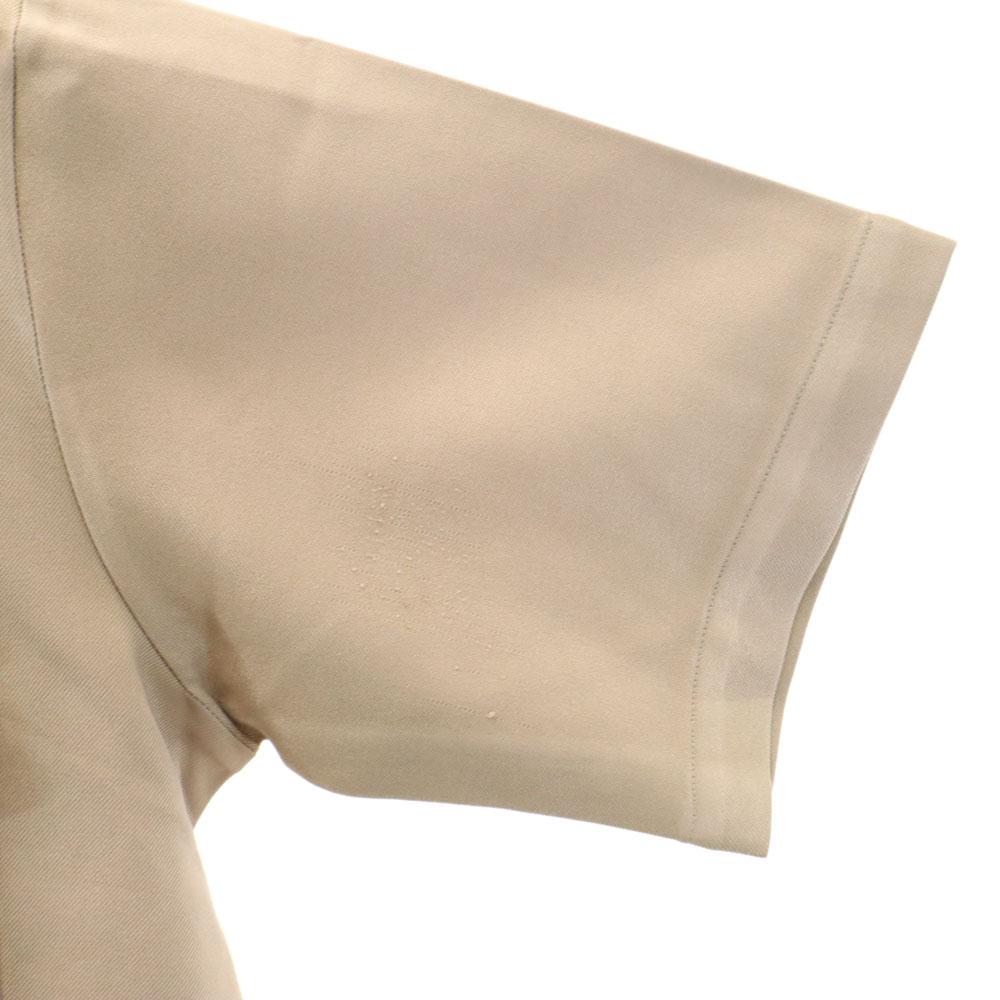 Flying Cross 70s vintage Short sleeve Poly shirt beige military Men's Used