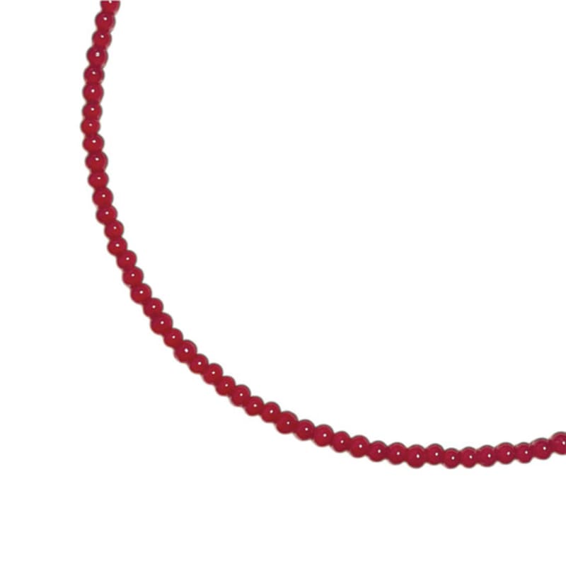 standingfish red jade necklace (3mm)