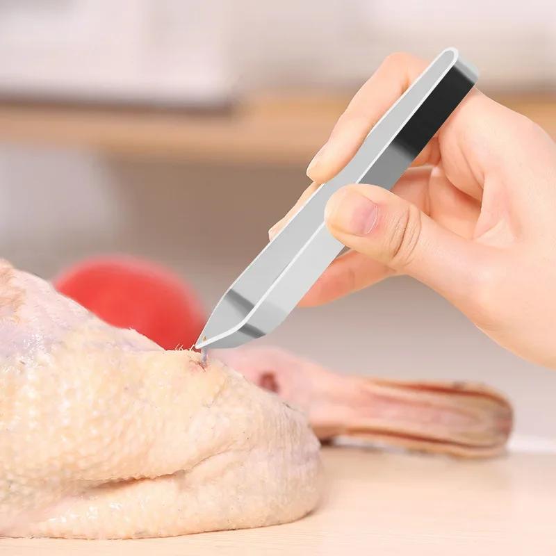 1 PC Stainless Steel Fish Bone Tweezers Pincer Clip Puller Remover Tongs Fish Bone Plucking Clamp Kitchen Gadgets Seafood Tools