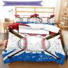 3pcs Baseball Bedding Set Duvet Cover Closure Includes 1 Duvet Cover & 2 Pillowcases, Soft and Comfortable for All Seasons.
