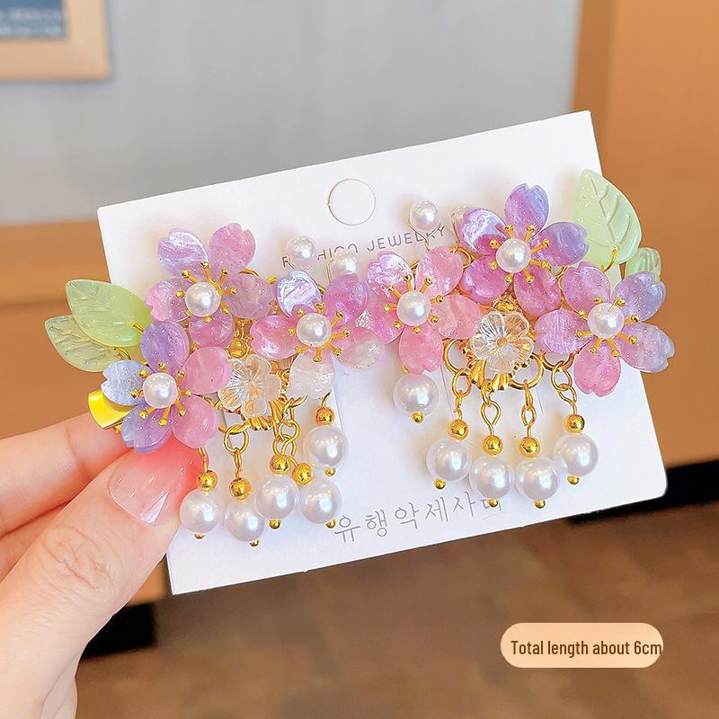 

Аксессуары для волос в древнем стиле ханьфу: Кисточки и китайские шпильки для костюмов девочек