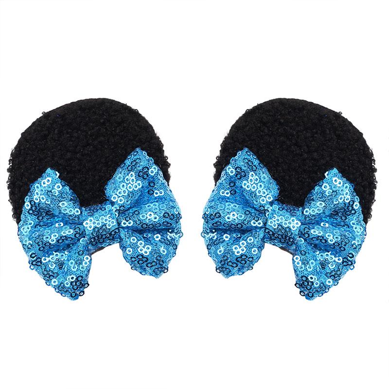 2 Pieces Hair Hair Claws of Mouse Ear Sequin Necktie Female Hairpin Girl Party Accessories Glis Bay Sold by the Manufacturer