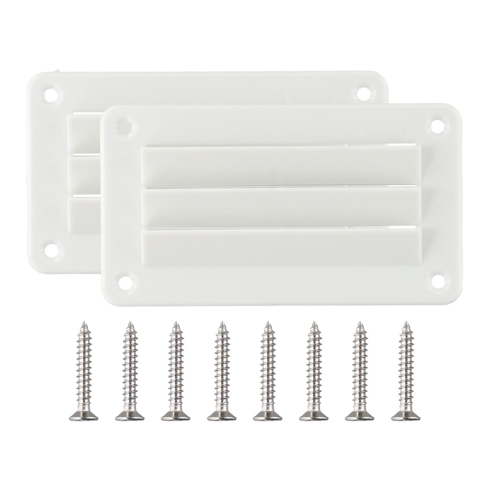 

2 шт. Вентиляционные решетки, Вытяжные вентиляционные крышки, Вентиляционная решетка, Жалюзи для ванных комнат, кухонь, офисов, Аксессуары для вытяжных вентиляторов белый