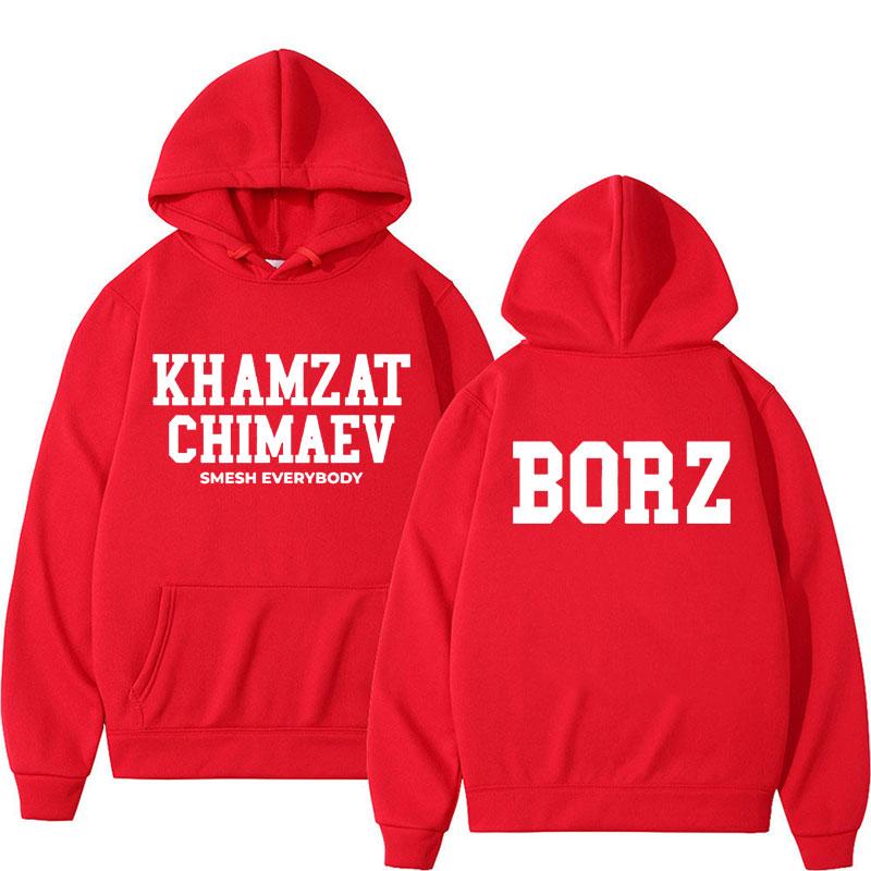Khamzat Chimaev Logo Aufdruck Herren- und Damen-Hoodies modische lässige Sportbekleidung Herbst und Winter warme Retro-Hoodies