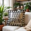 Spring Pillowcase Car Decorative Cushion Letter Printing Sofa Pillow New Linen Cushion