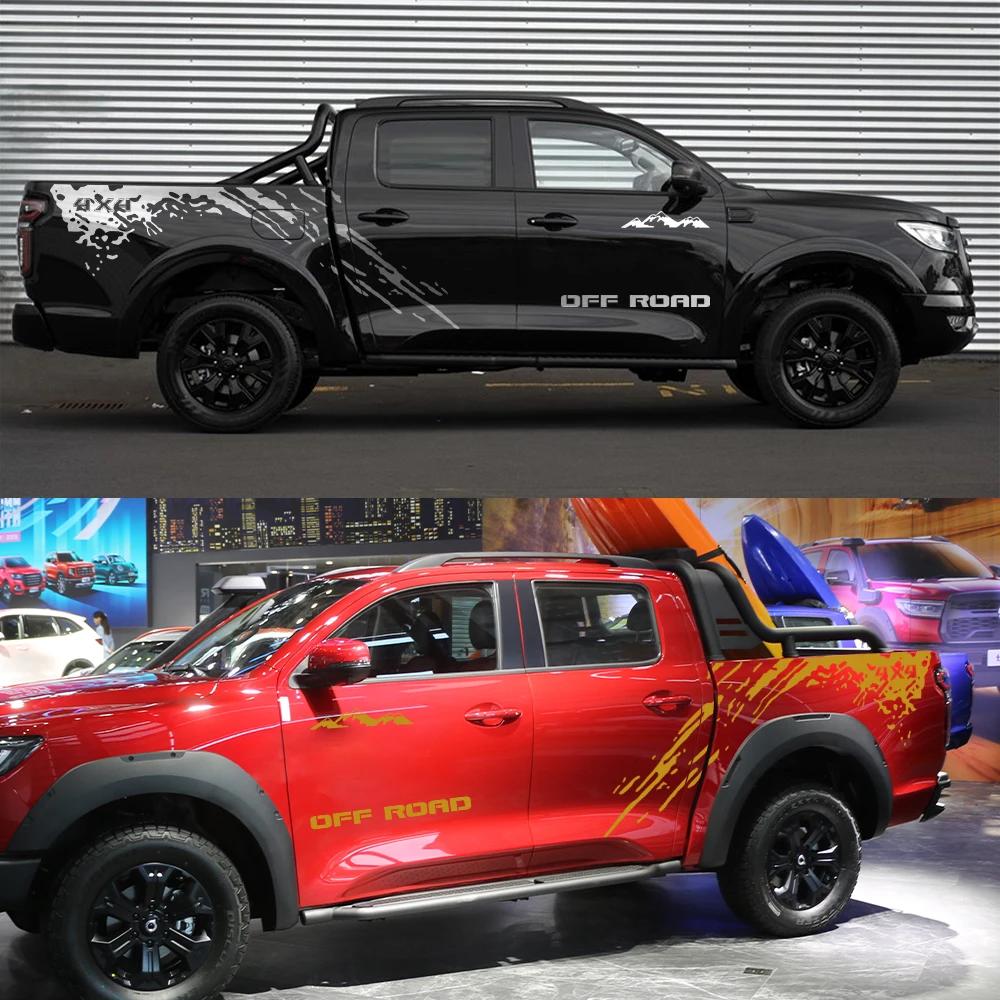 Pickup Trunk Side Decals Stickers For GWM Poer Pao Wingle Great Wall Truck Mudslinger Side Vinyl Decor Cover Auto Accessories