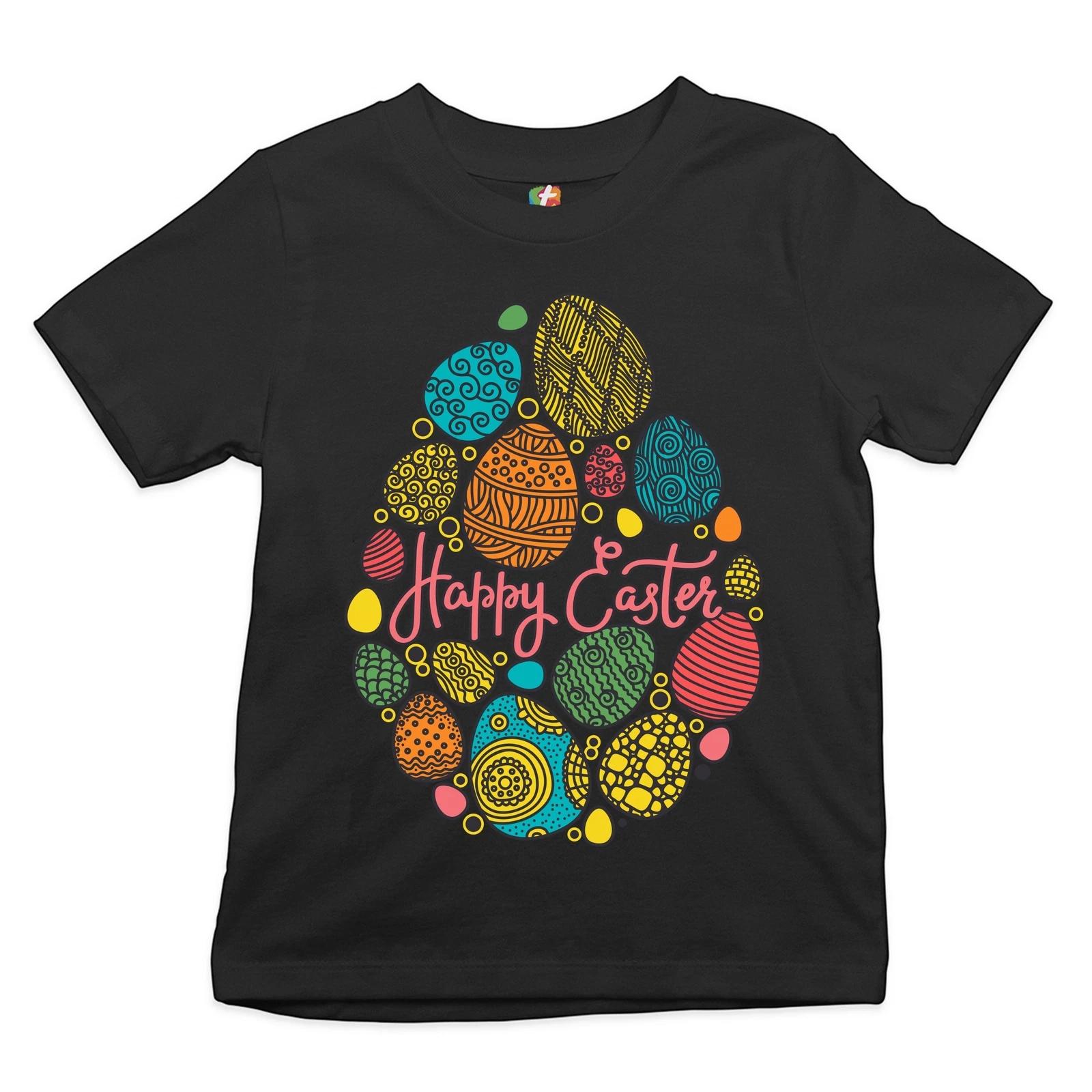 Happy Easter Youth kids boys T-Shirt Pascha Easter Eggs Jesus Ressurection Sunday Kids 110