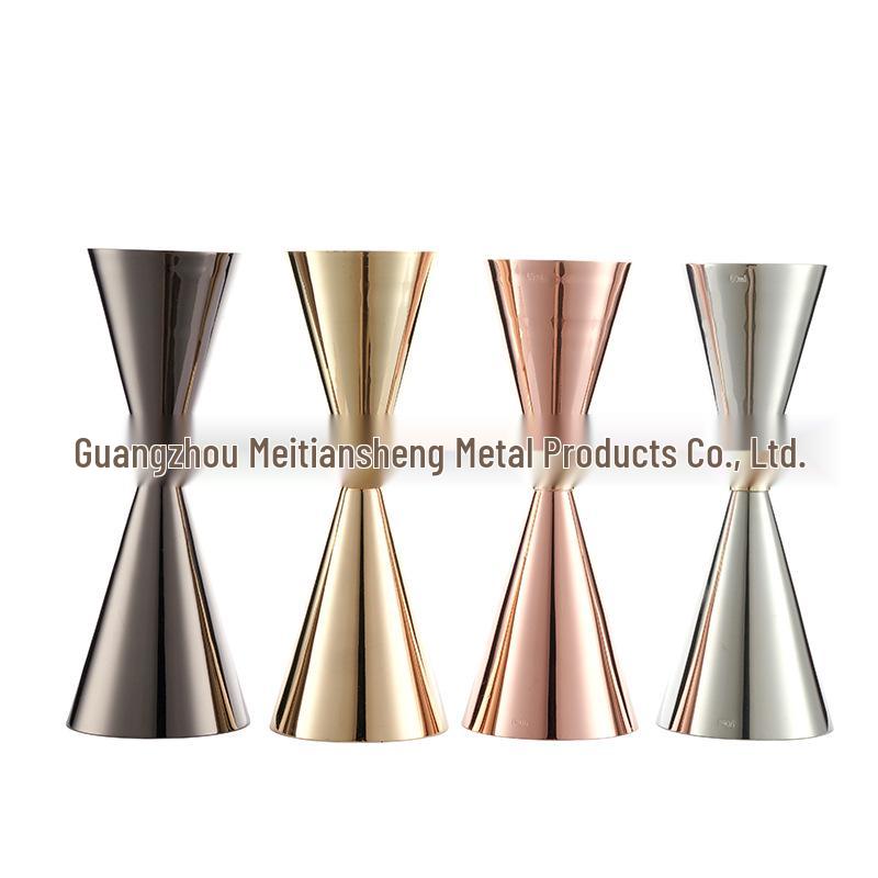 304 Stainless Steel Gold Ring Conical Jigger with Measurement Scale