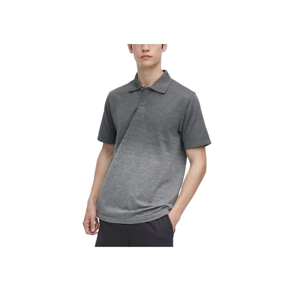 Uniqlo Moisture Wicking Short Sleeve Gradient Polo Shirt Men tops Gradient-Gray 456779-06