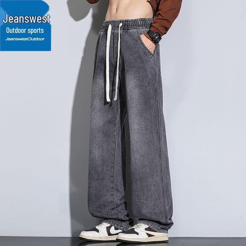 

Jeanswest Men s Casual Loose Straight Leg Jeans L