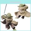 Realistische Star Wars Jedi-Ritter Meister Yoda PVC-Figurenspielzeug mit Lichtschwert, Perfekt für Fans