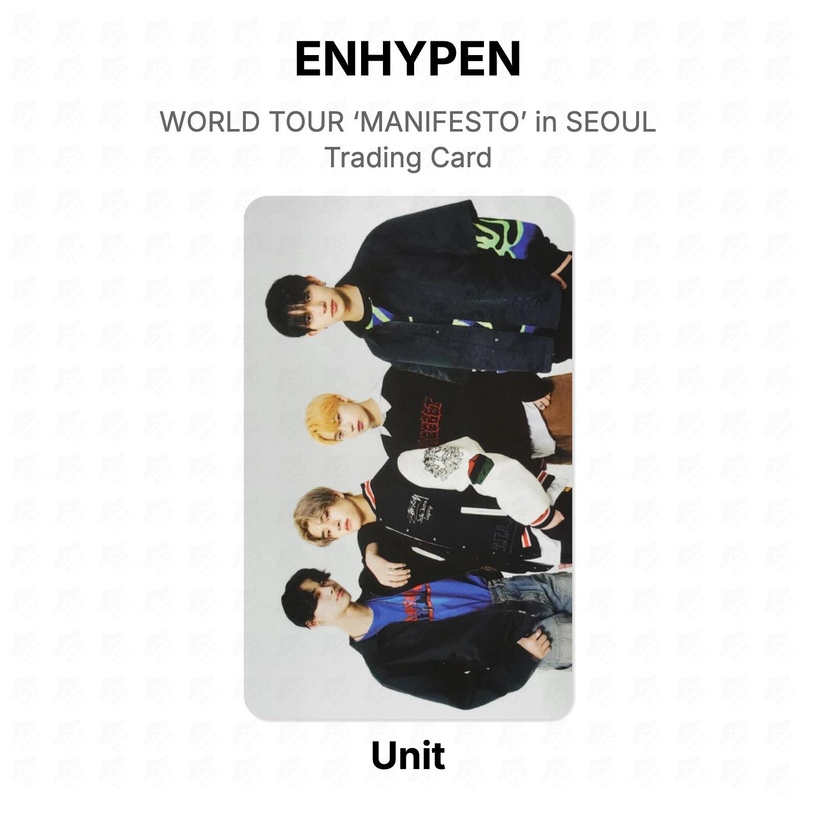 ENHYPEN WORLD TOUR ‘MANIFESTO’ in SEOUL Trading Card Official Photocard Unit 06