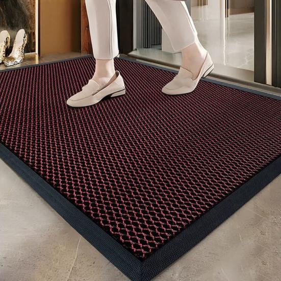 Floor Mat Easy Clean Soft Flexible Foldable Anti-Slip Bottom Home Entrance Mat Elastic Surface Indoor Door Mat