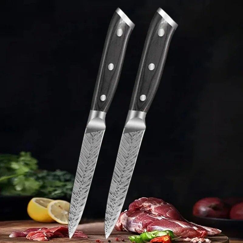 Damascus Kitchen Knife Utility Knives Meat Vegetable Knife Chef's Knife Sharp Fruit Bone Knives Cooking Knife Kitchen Tools