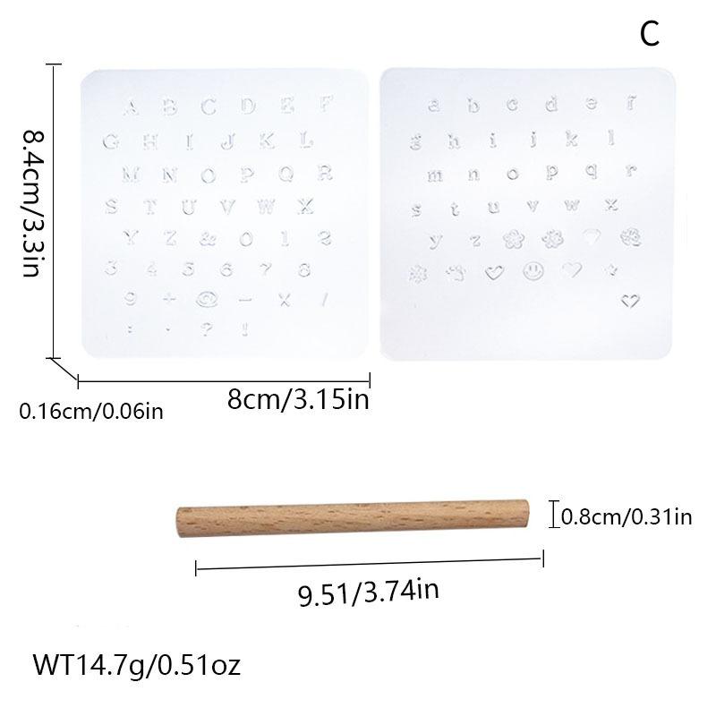 

3Pcs Leather Printing Seals Set Transparent Alphanumeric Carving Molds DIY Handmade Leather Goods Engraving Tools Holiday Gift
