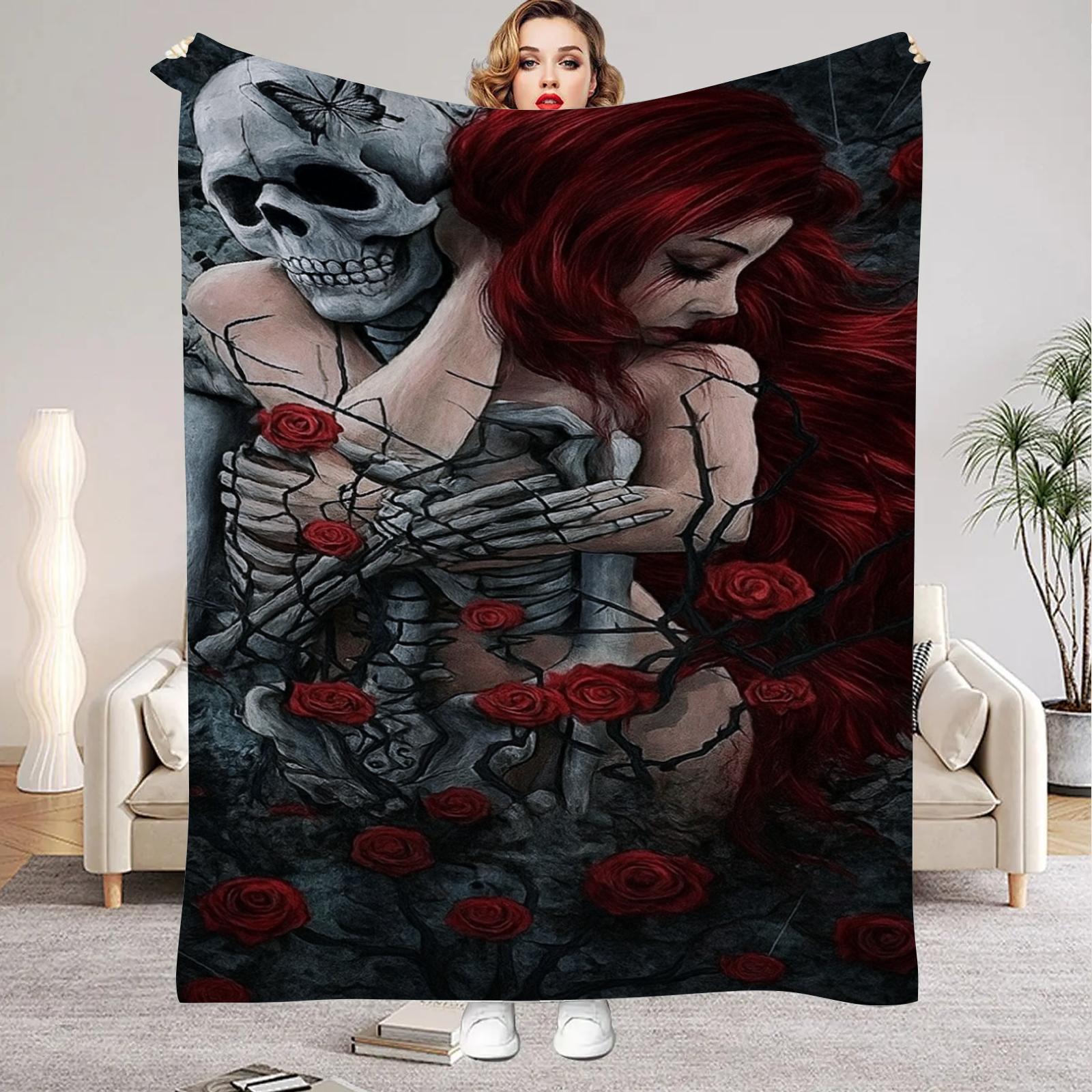

Halloween Flannel Blanket 3D Printed Blanket For Office Home Camping Nap Leisure Blankets Halloween Gifts For Home Decor 75x90cm