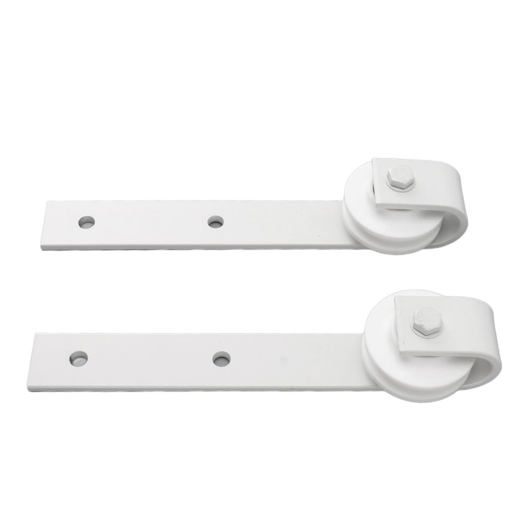 1 Par Dörrskjutrullar Hängande Skena Hjulset Kolstål Ladugårdsdörr Beslag Hjulset för