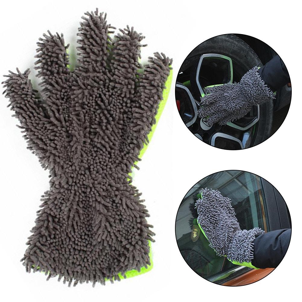 Car Wash Gloves Cleaning Gloves No Scratch Plush Fabric