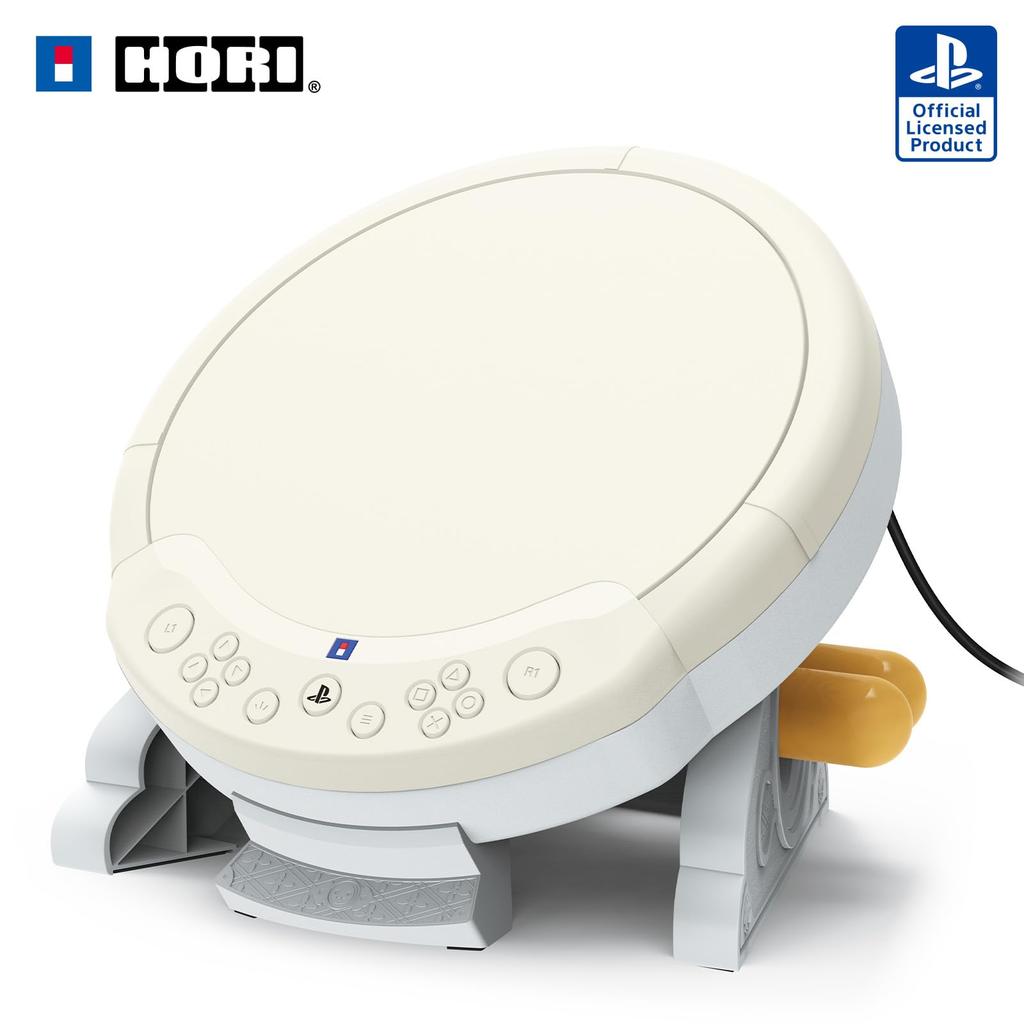 HORI Taiko No Tatsujin Drum and Bachi Controller for PlayStation 5, PlayStation 4 and Windows PC, Officially Sony Licensed SPF-042, Controller Only