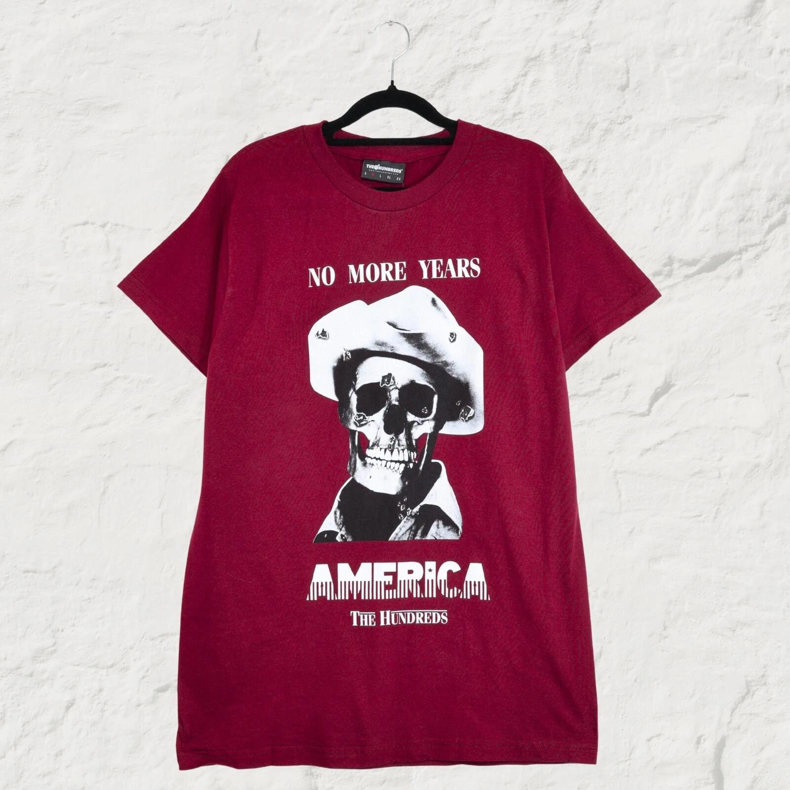 The Hundreds No More Years Western Tee Burgundy Graphic T-Shirt M M