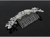 Rhinestone Inlaid Diamond Pearl Flower Hair Comb for Women