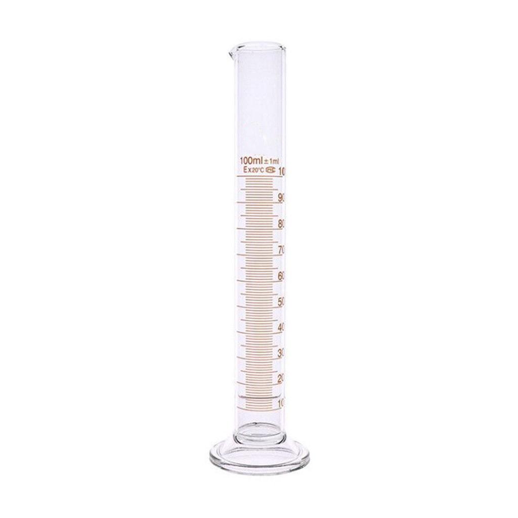 Glass Graduated Cylinder 100 mL Measuring Cylinder Science Test Single Metric